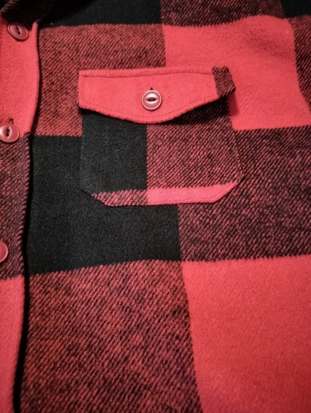 NEW Skylar + Madison Wool-Blend Buffalo Check Jacket Red & Black Plaid - Small - Picture 5 of 6